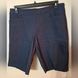 Time and Tru Dark Blue Women's Bermudas